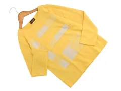 EVEX by KRIZIA エヴェックスバイクリツィア ウール混 刺繍 ラメ ニット セーター size44/黄 ◇■ レディース