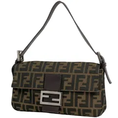 フェンディ FENDI ズッカ柄 マンマバゲット ハンドバッグ ワンショルダー 肩掛け ショルダーバッグ キャンバス ブラウン 26424　 レディース 【中古】