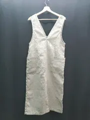 ◇ CIAOPANIC TYPY Vネック 無地 フロントスリット ロング ワンピース サイズONE カーキ レディース E  【1310130034851】