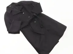 COMME CA DU MODE コム サ デ モード ウール混 ウエストリボン コート 黒 ◇■ レディース