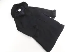 earth music&ecology アースミュージック＆エコロジー フェイクファー 9WAY ロング コート sizeM/紺 ◇■ レディース