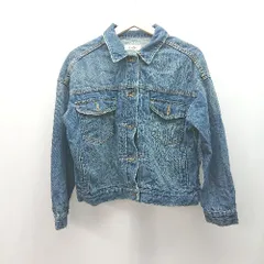 ◇ FREE'S MART ボタン 胸ポケット ステッチ ダメージ加工 厚手 長袖 デニムジャケット サイズS ブルー レディース E  【1310130042351】