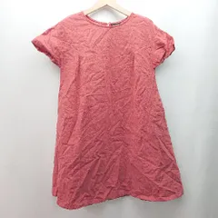 ◇ ◎ COMME CA ISM コムサイズム Uネック シンプル オシャレ カジュアル 半袖 カットソー サイズ140A レッド レディース E  【1310130042290】