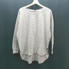 ◇ niko and … カジュアル ワッフル風 シンプル 秋冬コーデ 長袖 トレーナー サイズF ベージュ レディース E  【1310130043501】