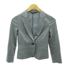 23区 オンワード樫山 美品 薄手 テーラードジャケット シングル ショート丈 30 グレー 1121 ■YHS7