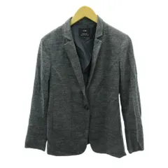 23区 オンワード樫山 テーラードジャケット 背抜き シングル ウール 38 グレー 1126 ■YHS8