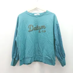 ◇ Bou Jeloud ブージュルード ファーロゴ刺繍 裏毛 袖切替デザイン 長袖 スウェット サイズF グリーン レディース E  【1310130046717】のサムネイル