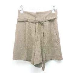 ◇ ◎ who's who Chico ハイウエスト サラサラ生地 大人っぽい ショートパンツ サイズF ブラウン レディース E  【1310130047684】