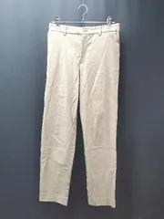 ◇ GLOBAL WORK シンプル 無地 オフィスカジュアル スラックスパンツ サイズM ベージュ レディース E  【1310300001621】