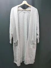 ◇ GLOBAL WORK 無地 シンプル 羽織 カジュアル 長袖 カーディガン サイズM グレー レディース E  【1310300001614】