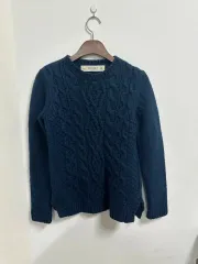 アラビアンヴィンテージ ザラ ニット ネイビー ケーブル編み セーター 95