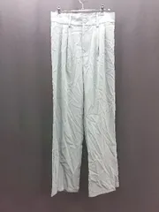 ◇ mw em select スラックス ツータック センタープレス シンプル ワイドパンツ サイズL ブルー レディース E  【1310300002888】