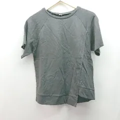 ◇ ReNorm ラグランネック ラウンドネック カジュアル tシャツ 半袖 カットソー サイズF ダークグレー レディース E  【1310300003816】