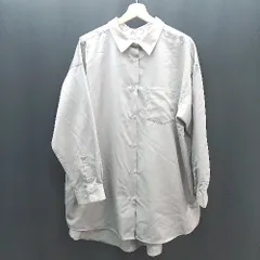 ◇ CLASSICALELF オーバーサイズ フロントボタン きれいめ シンプル 長袖 シャツ サイズXL ライトグレー レディース E  【1310300003717】