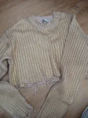 ザラ GOLD クロップド ニット セーター