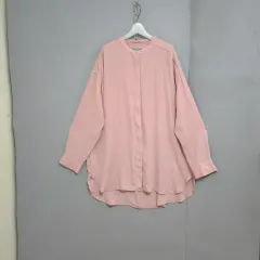 COS インディーピンク スカイ ラウ(LAWOO) ブラウス ロング丈 L n3562