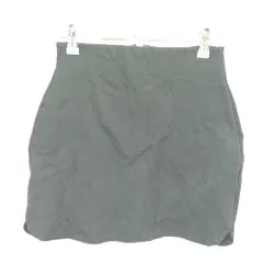 ◇ EMODA エモダ 無地 ベーシック 後ろチャック閉め ミニ丈 タイト スカート サイズM ブラック レディース E  【1310300030485】