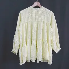 ◇ FREAK'SSTORE フリークスストア 大人可愛い 生地薄手 長袖 ブラウス サイズF イエロー レディース E  【1310300029182】