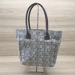 ◇ SAVOY サボイ 柄物 収納スペース モダンテイスト ハンドバッグ ベージュ/ブラウン レディース E  【1310300033677】