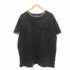 ポロ バイ ラルフローレン Polo by Ralph Lauren Tシャツ 鹿の子 XL ダークグリーン ロゴ刺繍 ラウンドネック 半袖 /YJ ■GY61