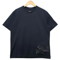 BLACK LABELCRESTBRIDGE ブラックレーベル・クレストブリッジ 裾ロゴ ポリエステル 半袖Ｔシャツ ネイビー サイズL 正規品 / 40823