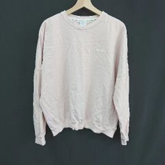 ◇ CONVERSE コンバース 文字ロゴ クルーネック 無地 長袖 トレーナー サイズM ピンク レディース E 【1310300035022】