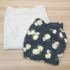 ◇ 《 earth music&ecology まとめ売り2点セット サイズF 花柄 刺繍 スカート レディース 》 E  【1310300043522】