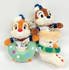 東京ディズニーシー ぬいぐるみバッジ CHRISTMAS 2021 チップ&デール(ブーツ&リース)/JOLLY HOLLY DAYS 20周年