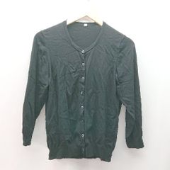 ◇ TOPVALU カジュアル シンプル 着回し 羽織 オフィス 長袖 カーディガン サイズLLL ブラック レディース E  【1310300047018】