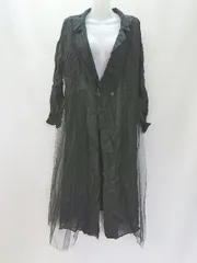 ◇ TitilateValet シア－素材 羽織 薄手 長袖 ロング丈 ワンピース サイズ38 ブラック レディース E  【1401220009511】