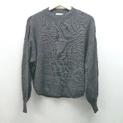 ◇ ITEMS URBAN RESEARCH カジュアル ハイネック シンプル 秋冬素材 長袖 ニット サイズF チャコールグレー レディース E  【1310300047360】