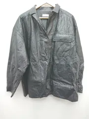 ◇ PAGEBOY ページボーイ フェイクレザー 無地 長袖 ブルゾン ジャンパー サイズF ブラック メンズ P  【1402080019900】