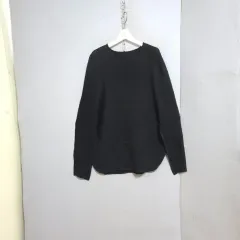 PLEATSME ラウンド ブラック Tシャツ FF n9165