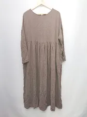 ◇ PATTERNTORSO パターントルソ 無地 カジュアル 長袖 ロング ワンピース サイズF ブラウン レディース P  【1402160001573】