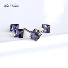 ✴︎静寂の菫色✴︎ つけっぱなしOK マダガスカル産 天然 アイオライト 一粒 ピアス 3mm 316 サージカルステンレス 片耳用 金属アレルギー対策 スタッド 3月誕生石