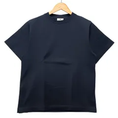 LANVIN EN BLEU ランバンオンブルー 両裾サイドスリット コットン 半袖Ｔシャツ ネイビー サイズ48 正規品 / 40824