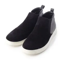 プラダスポーツ スエードレザー ショート ブーツ ハイカットシューズ ブラック UK8【中古】