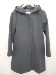 ◇ GLOBAL WORK グローバルワーク 2WAY ジップアップ ウール混 長袖 コート サイズS ネイビー レディース P  【1402160008862】