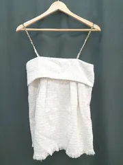 ◇ ◎ ●未使用● tocco closet トッコ クローゼット ツイード 2WAY キャミソール サイズM オフホワイト系 レディース P  【1402160014153】のサムネイル