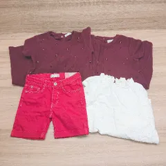 ◇ ◎ 《 ZARA ザラ まとめ売り4点セット キッズ サイズ混合 ワンピース チュニック ハーフパンツ レディース 》 E  【1402200013986】
