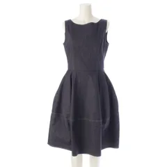 フォクシー ニューヨーク コットン Dress Denim Baron ノースリーブ デニム ワンピース 41682 ブルー 40【中古】