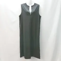 ◇ Aunt Marie's Ｖネック ジャンパ－スカ－ト ノ－スリ－ブ ロング丈 ワンピース サイズF ブラック レディース E  【1402200018837】