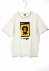 アベイシングエイプ A BATHING APE 2012 MILO PRINT TEE WHITE L マイロ プリント Tシャツ 半袖 ホワイト 【ブランド古着ベクトル】【中古】250817