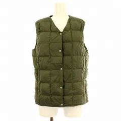 タイオン TAION ダウンベスト キルティング ナイロン L カーキ /☆G