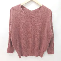 ◇ STYLE DELI スタイルデリ キレイめ 柔らか素材 カジュアル 長袖 ニット サイズF ピンクベージュ レディース E  【1402200023503】