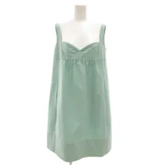 フォクシーニューヨーク FOXEY NEW YORK カリブドレス ノースリーブワンピース ひざ丈 42 緑 ミントグリーン 27359-NAOFA202L /GV ■GY19