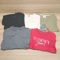 ◇ 《 TOMMY HILFIGER トミーヒルフィガー まとめ売り5点セット サイズ混合XS Ｓ ティ－シャツ レディース 》 E  【1402200024197】