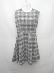 ◇ ◎ AG by aquagirl チェック 秋冬 かわいい ノースリーブ ミニ ワンピース サイズM グレー レディース P  【1402270009254】