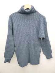 ◇ ◎ ●未使用● MAISON BREEZE タートルネック 長袖 リブニット セーター グリーン ブルー系 レディース P  【1402270015644】