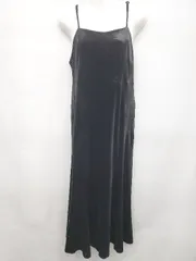 ◇ natural couture ナチュラルクチュール 無地 シンプル キャミソール ロング ワンピース サイズF ブラック レディース P  【1402270013381】のサムネイル